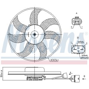 Ventilador, refrigeración de motor NISSENS 85699