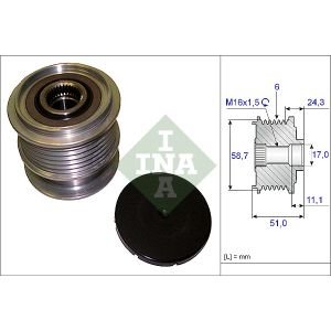 Roue libre de l'alternateur Schaeffler INA 535 0200 10