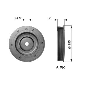 Polia, Cambota DriveAlign GATES TVD1020