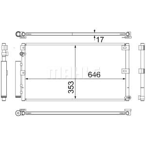 Kondensator, Klimaanlage MAHLE AC 530 000S