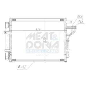 A/C-kondensor MEAT & DORIA 991195
