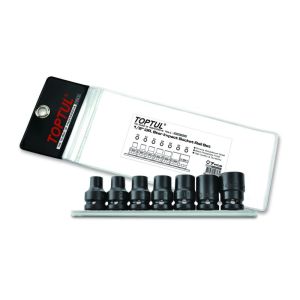 E-TORX-iskuhylsysarja TOPTUL 1/2 tuumaa 7 StkE10 E12 E14 E16 E18 E20 E24