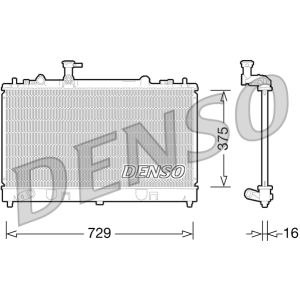 Moottorin jäähdytin DENSO DRM44028