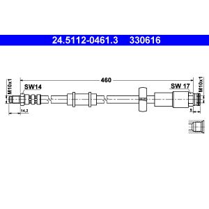 Bremsschlauch ATE 24.5112-0461.3