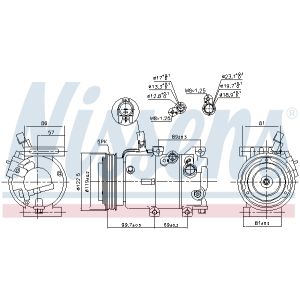 Compressore, condizionatore d'aria NISSENS 890240