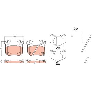 Conjunto de pastilhas de travão TRW GDB2520