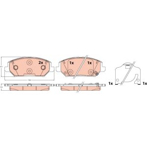 Conjunto de pastilhas de travão TRW GDB2577