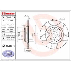 Disco de freno - Max BREMBO 08.C501.75