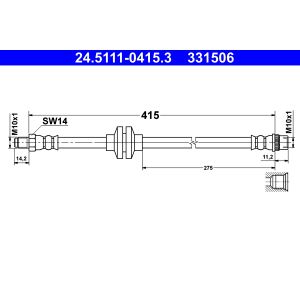 Flexible de frein ATE 24.5111-0415.3