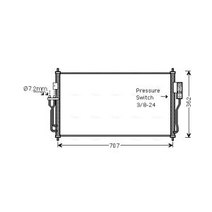 Kondensator, Klimaanlage AVA COOLING DN5382