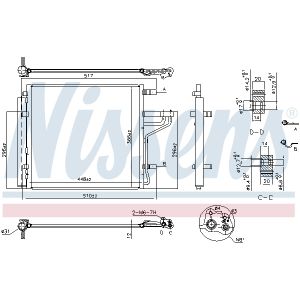 Condensador, aire acondicionado NISSENS 941186