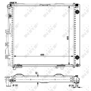 Radiador, arrefecimento do motor EASY FIT NRF 504258