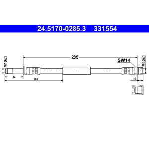Bremsschlauch ATE 24.5170-0285.3