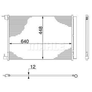 Condensator, airconditioner BEHR MAHLE AC 412 000S