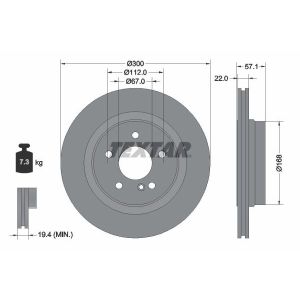 Disque de frein TEXTAR 92163605