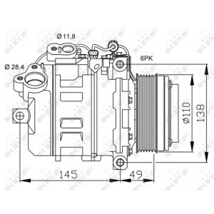 Compresor, aire acondicionado EASY FIT NRF 32533