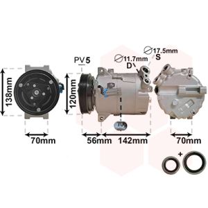 Klimakompressor VAN WEZEL 3700K313