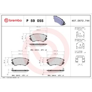 Jarrupalasarja BREMBO P 59 055, edessä