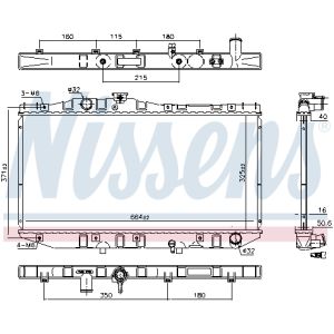 Radiador, refrigeración del motor NISSENS 64713