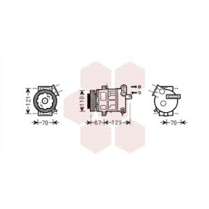 Compresor, aire acondicionado VAN WEZEL 3700K558
