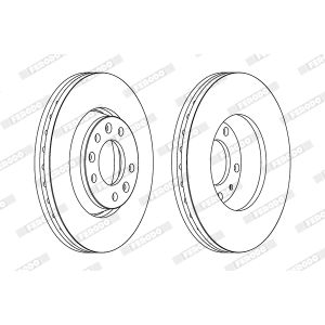 Bromsskiva FERODO DDF1601C