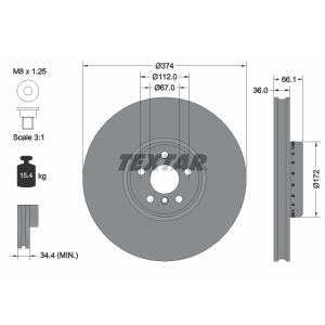 Disco de freno TEXTAR 92290325