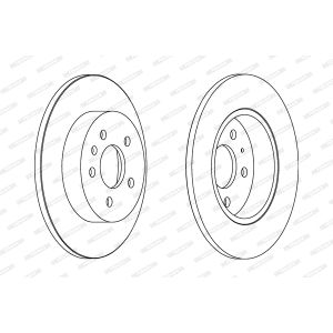 Bremsscheiben FERODO DDF1423C hinten, voll, 2 Stück
