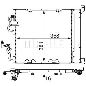 Kondensator, Klimaanlage MAHLE AC 376 000S