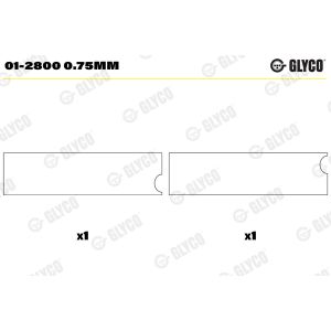 Rolamento da biela GLYCO 01-2800 0,75 mm