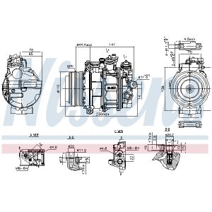 Compressore aria condizionata NISSENS NIS 890749