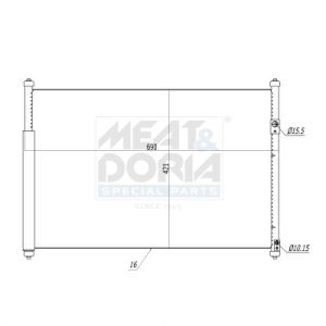 Condenseur (climatisation) MEAT & DORIA 991086