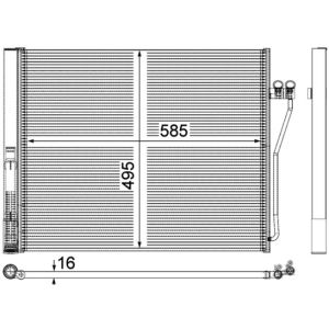 A/C-kondensor MAHLE AC 568 000P