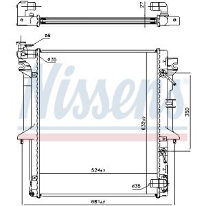 Kühler, Motorkühlung NISSENS 628966