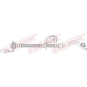 Tubo do travão flexível traseiro, esquerdo QUICK BRAKE 50.719