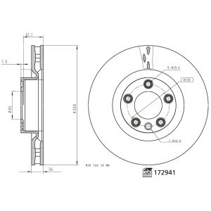 Bremsscheibe FEBI BILSTEIN 172941