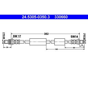 Bremsschlauch ATE 24.5305-0350.3