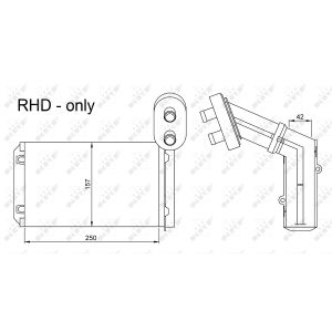 Warmtewisselaar, interieur verwarming NRF 54253