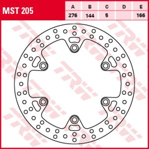 Disco de freno LUCAS TRW MST205, 1 Pieza