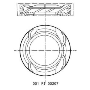 Pistão MAHLE 001 PI 00207 000