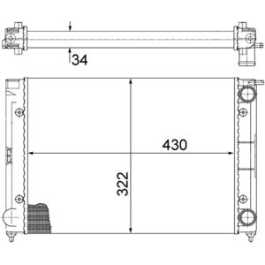 Arrefecedor do motor MAHLE CR 343 000S