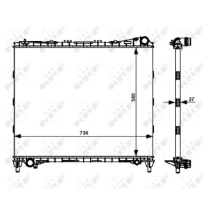 Radiatore, raffreddamento motore NRF 59174