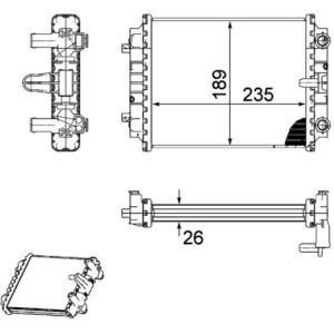 Arrefecedor do motor MAHLE CR 913 000P