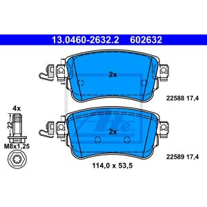 Bremsbelagsatz ATE 13.0460-2632.2, Hinten