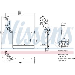 Scambiatore di calore, riscaldamento interno NISSENS 707299