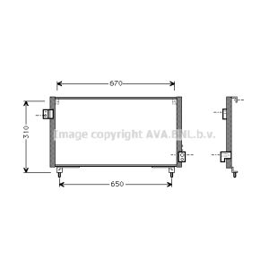 Condensator, airconditioning AVA COOLING SU5031