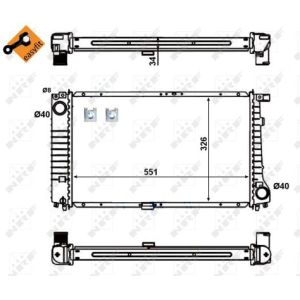 Radiator, motorkoeling EASY FIT NRF 56128