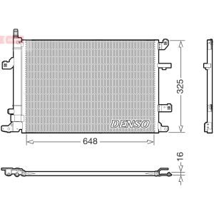 Condensador, sistema de ar condicionado DENSO DCN33017