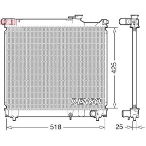 Jäähdytin, moottorin jäähdytys DENSO DRM47037