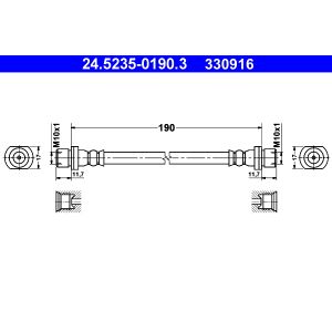 Bremsschlauch ATE 24.5235-0190.3