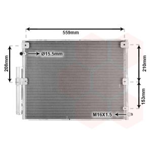 Condensator, airconditioning VAN WEZEL 53005617